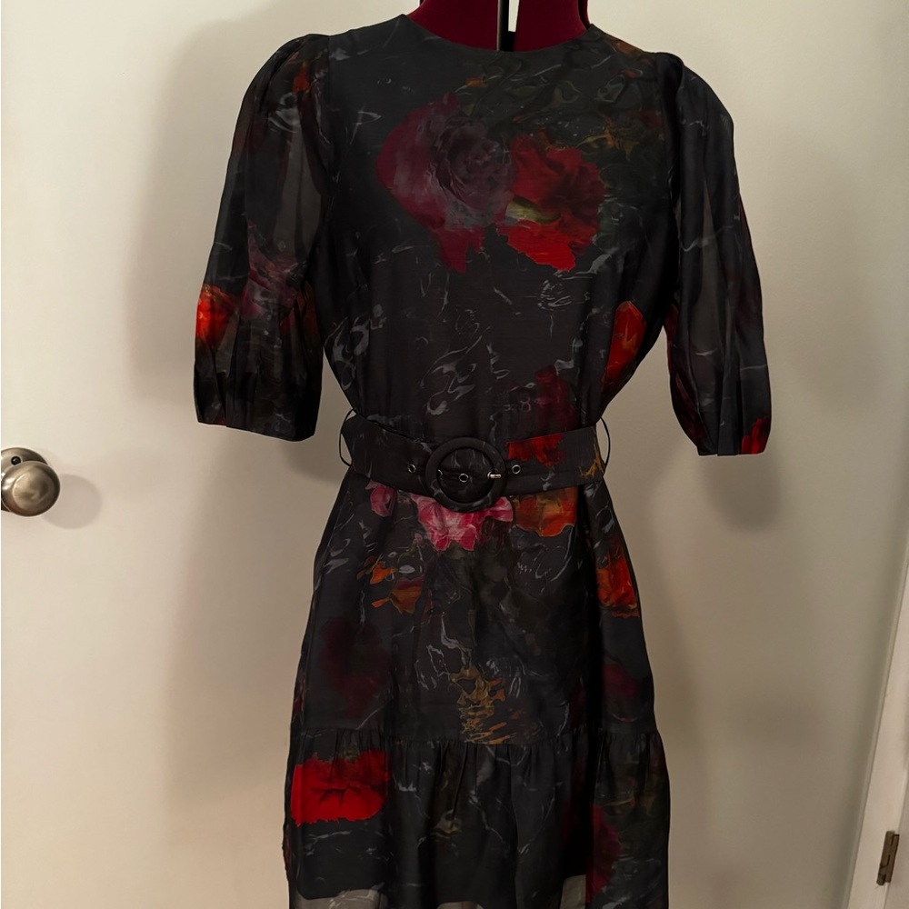 TED BAKER TATYA PUFF sleeve MINI dress